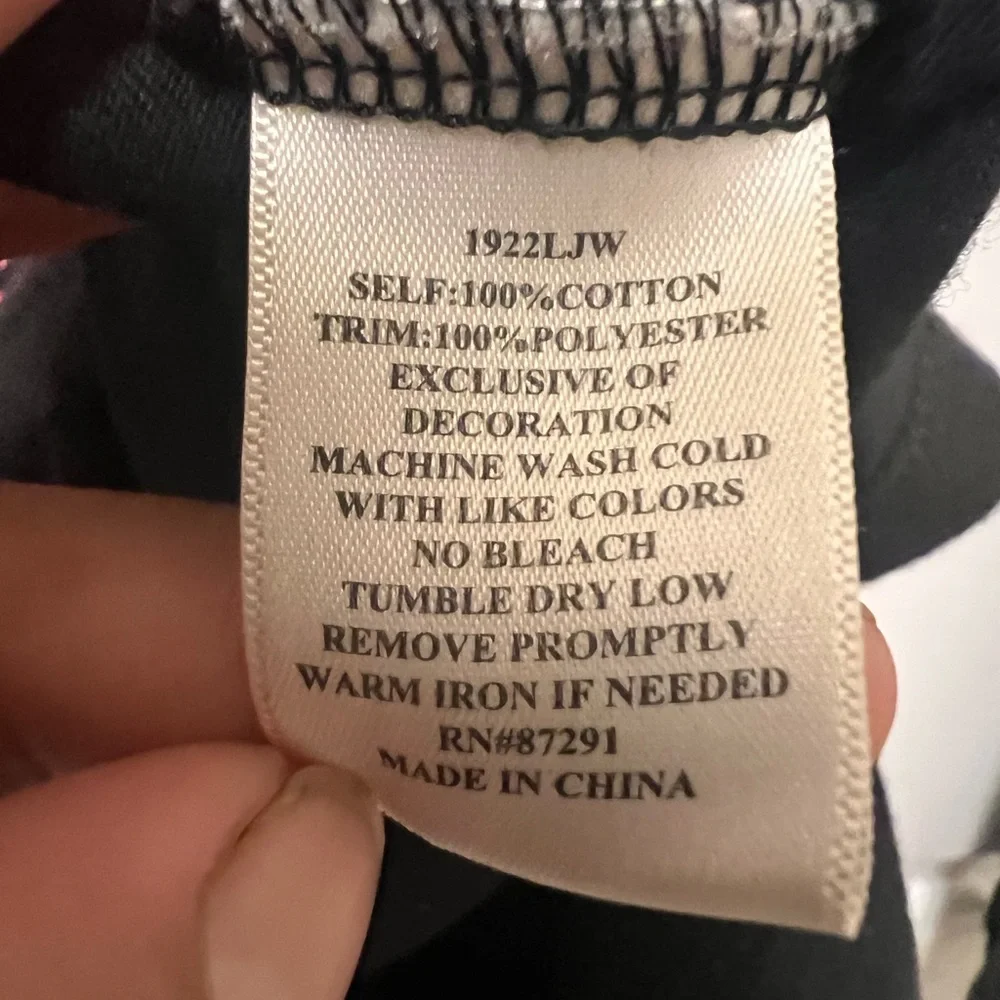 Johnny Was Black Embroidered Scoop Neck Long Sleeve Top Size M - Picture 5 of 5